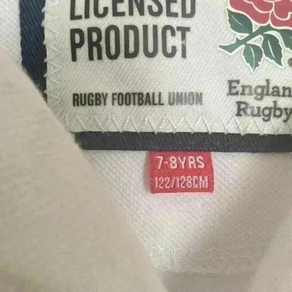 Vintage kids white England rugby shirt size  6-8 years - Picture 4 of 7